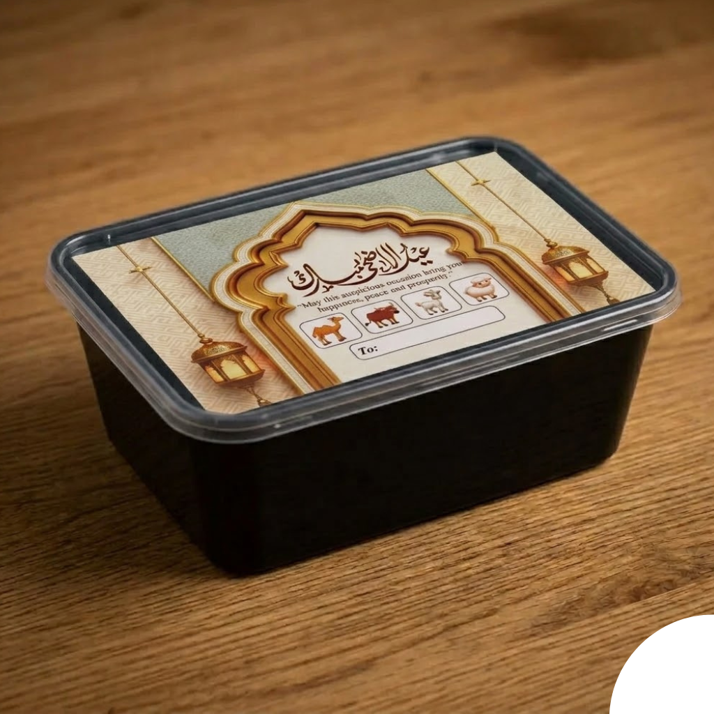 Half KG Black Qurbani Boxes (10 Boxes)