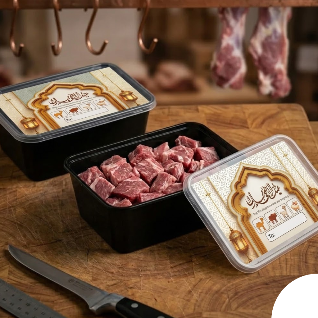 Half KG Black Qurbani Boxes (10 Boxes)