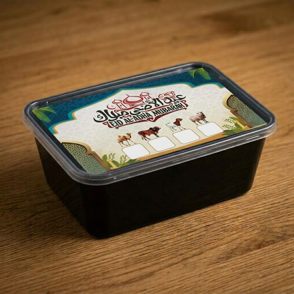 Half KG Black Qurbani Boxes (10 Boxes)
